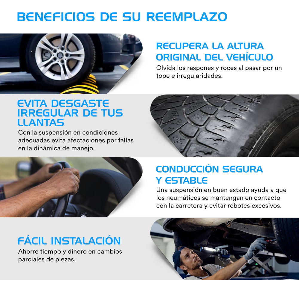 2 Kit completo de suspension para Vw Polo 2017-2022 Delant